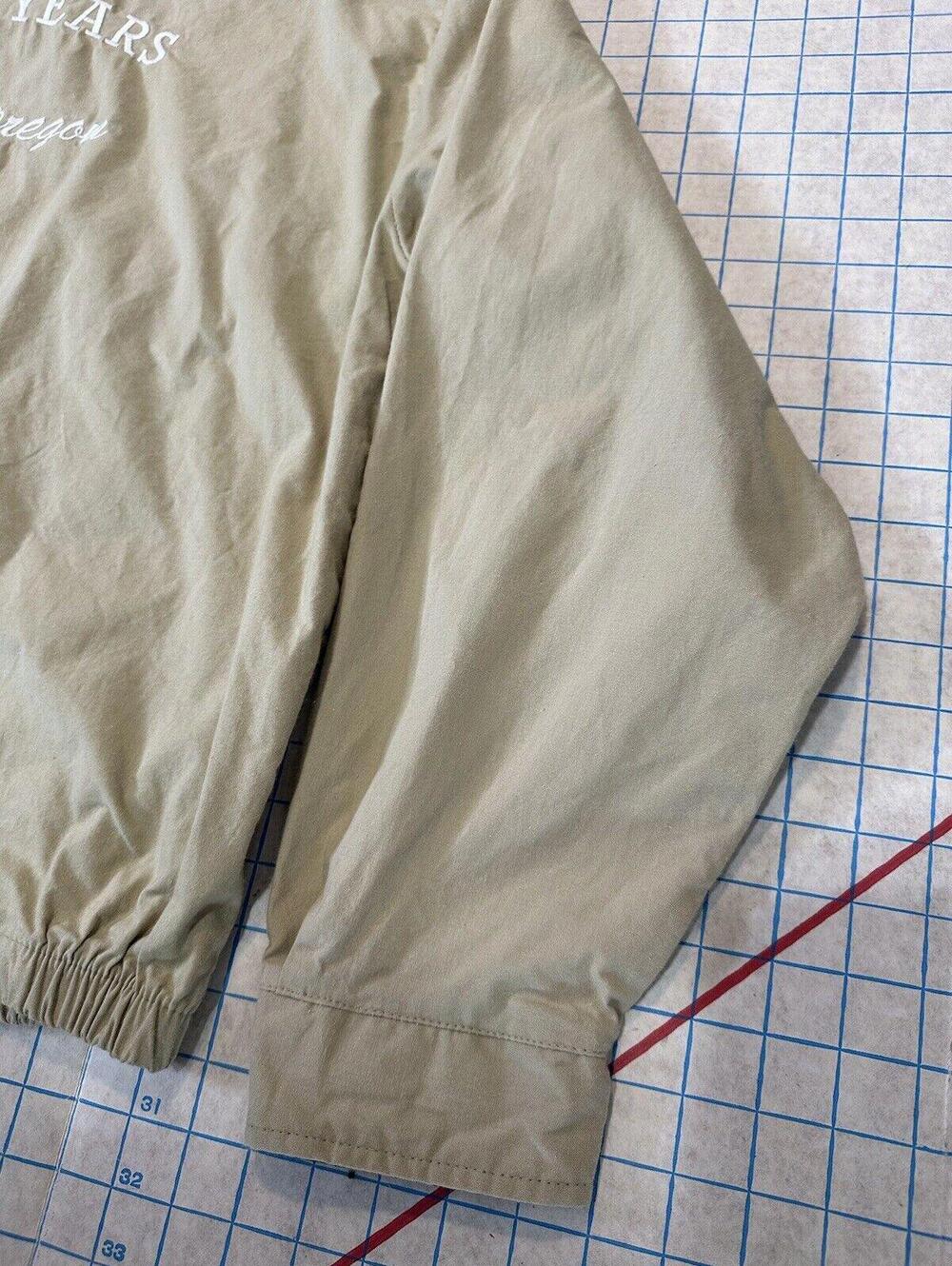 VTG Double Sided Herrington Bomber Jacket Mens XL Beige Scooby Doo Made USA 90s - Picture 14 of 15